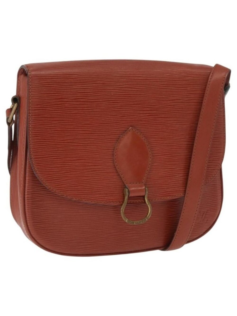 Authentic LOUIS VUITTON Epi Saint Cloud GM Shoulder Bag Brown M52193 LV